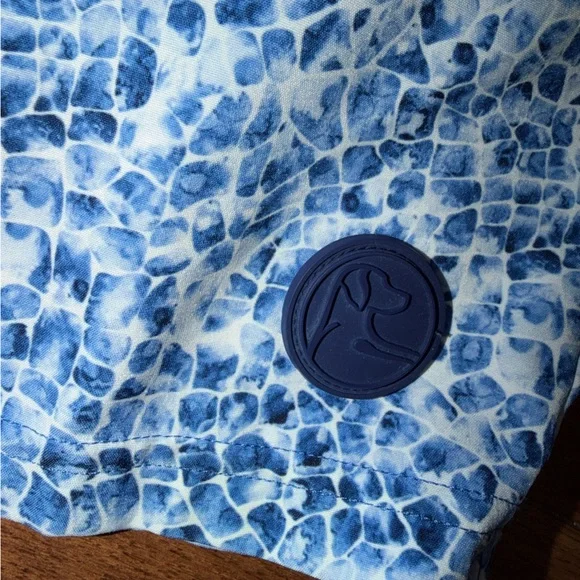 Rhoback Blue and White Patterned Swim Shorts Size XL - Picture 3 of 5
